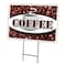 Signmission Coffee Yard Sign & Stake outdoor plastic coroplast window, C-1216 Coffee C-1216 Coffee - alternate 1